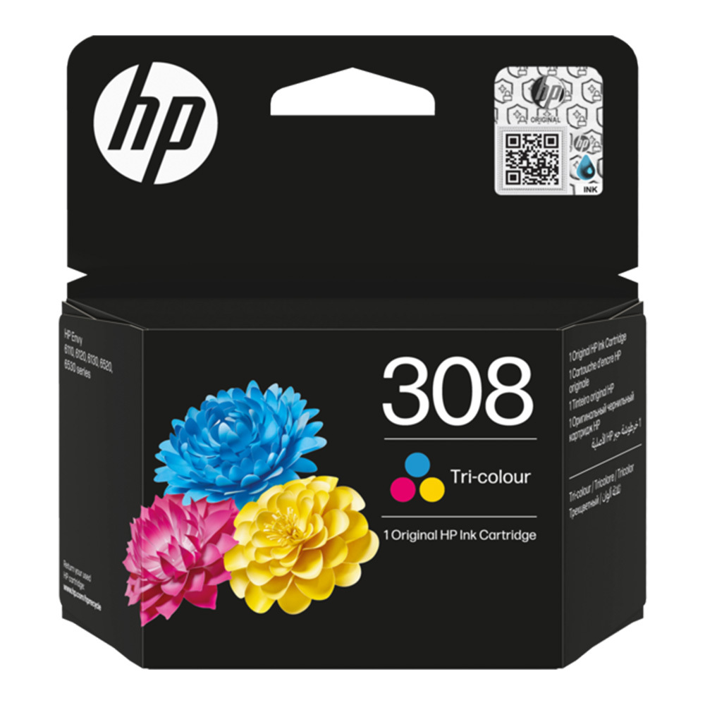 HP 308 TRI-COLOUR INK CARTRIDGE 7FP20UE