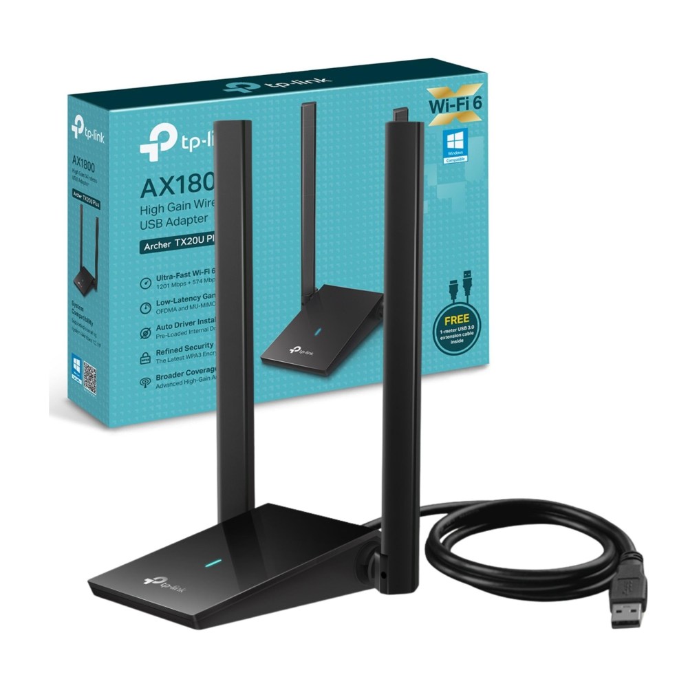 TP-LINK DUAL NETWORK ADAPTER 1201 MBPS AX1800 ARCHER TX20U PLUS