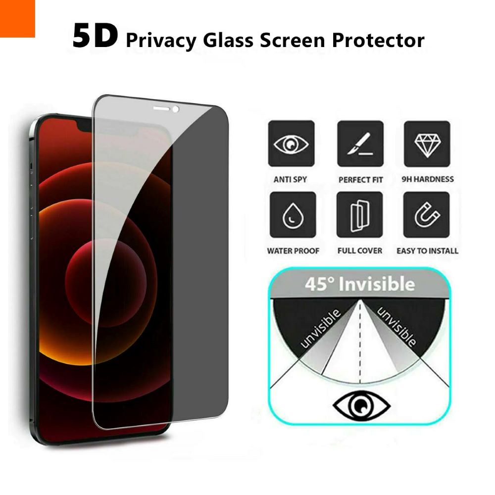 5D TEMPERED GLASS SCREEN PROTECTOR IPHONE 7 - 8 WHITE PRIVACY
