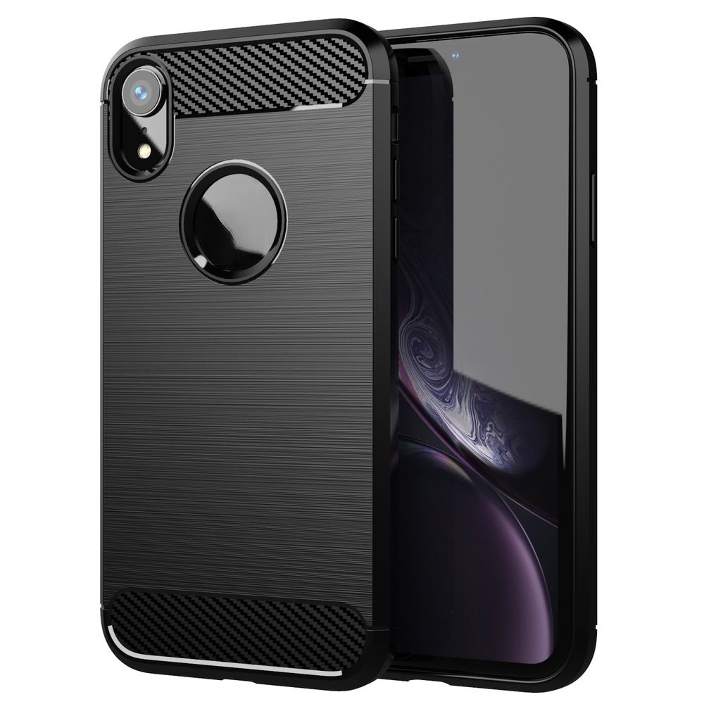 CARBON BRUSHED CASE IPHONE XR BLACK
