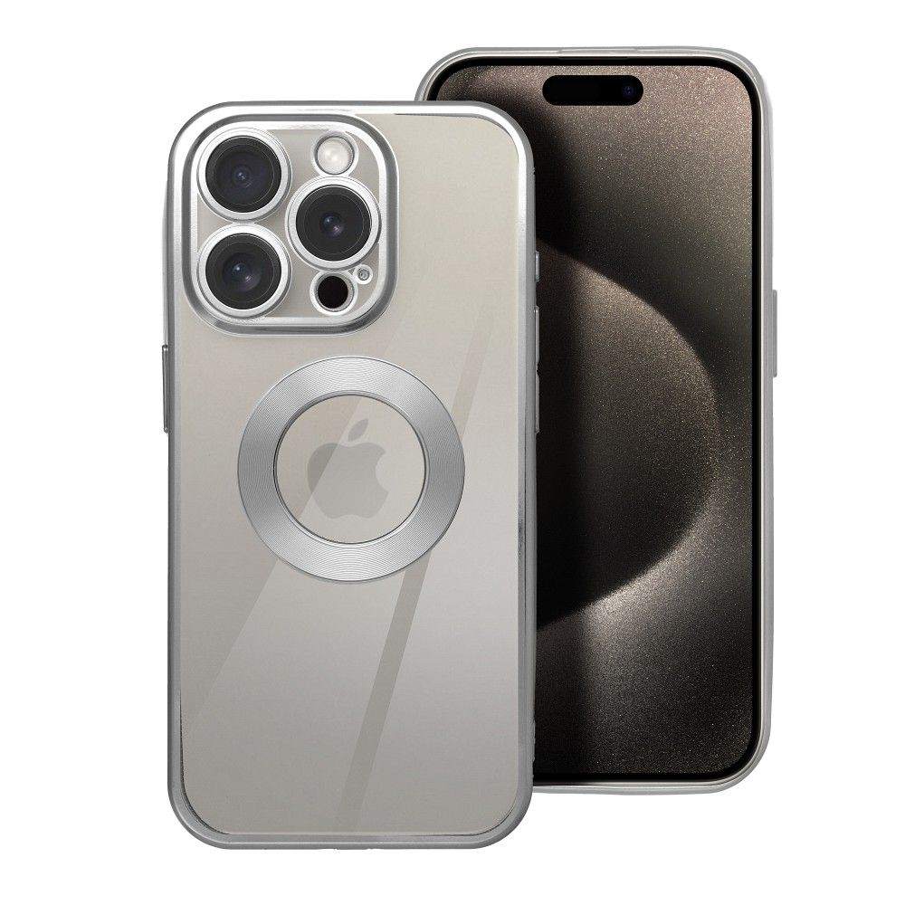 GLAM SLICONE CASE IPHONE 16 PRO SILVER