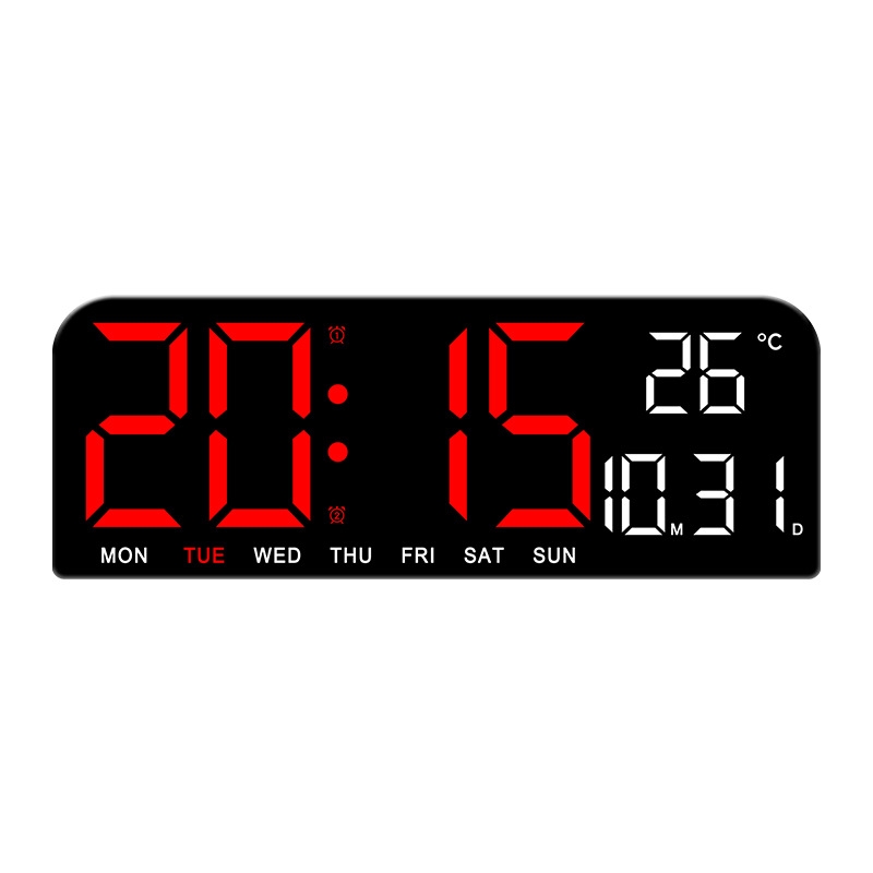 ELECTRONIC WALL CLOCK WITH DATE AND TEMPERATURE GH0707
