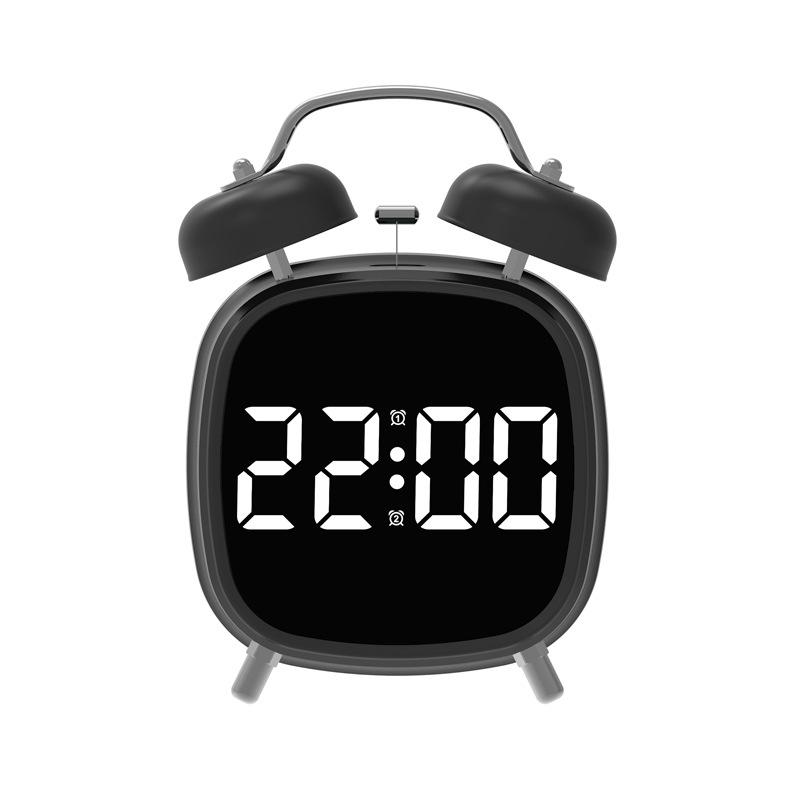 LED ALARM CLOCK WITH LARGE DISPLAY & TWIN BELL ALARM GH8032
