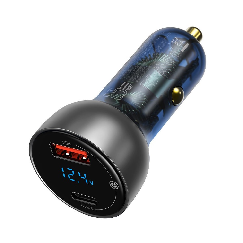 BASEUS DUAL QUICK CAR CHARGER 65W USB + TYPE-C CCKX-C0A