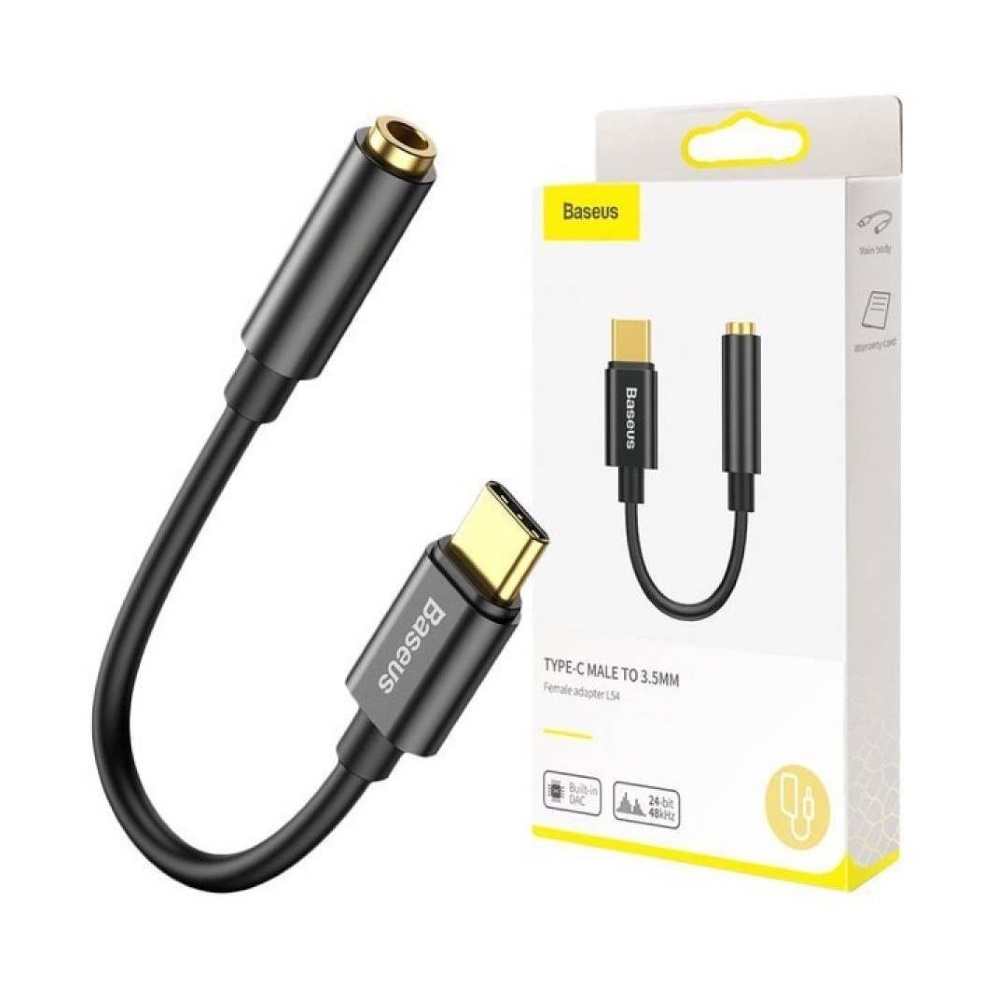 BASEUS TYPE-C MALE TO 3.5MM FEMALE ADAPTER L54