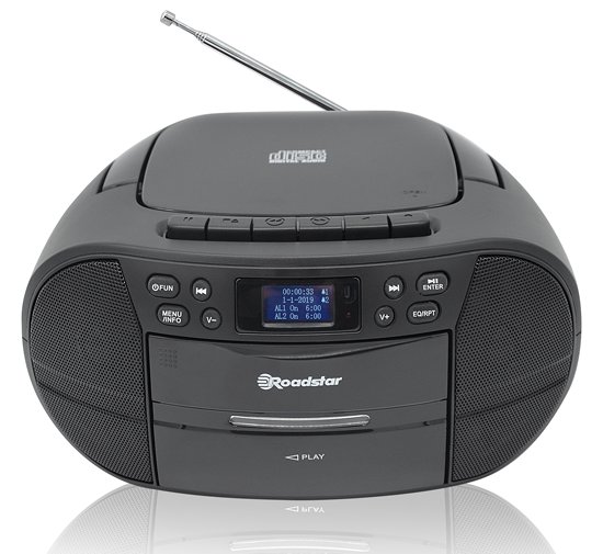 ROADSTAR PORTABLE STEREO SYSTEM CD & CASSETTE RCR-779D+