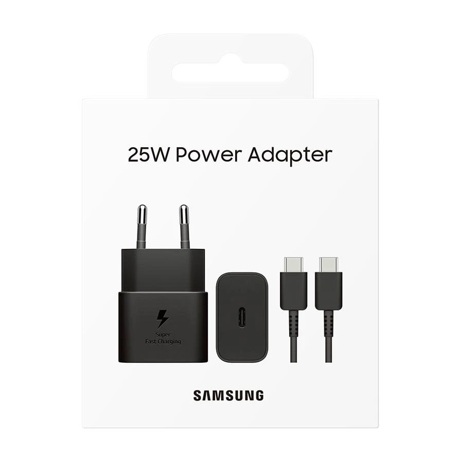 SAMSUNG FAST CHARGER & TYPE-C CABLE 25W EP-T2510XBE BLACK