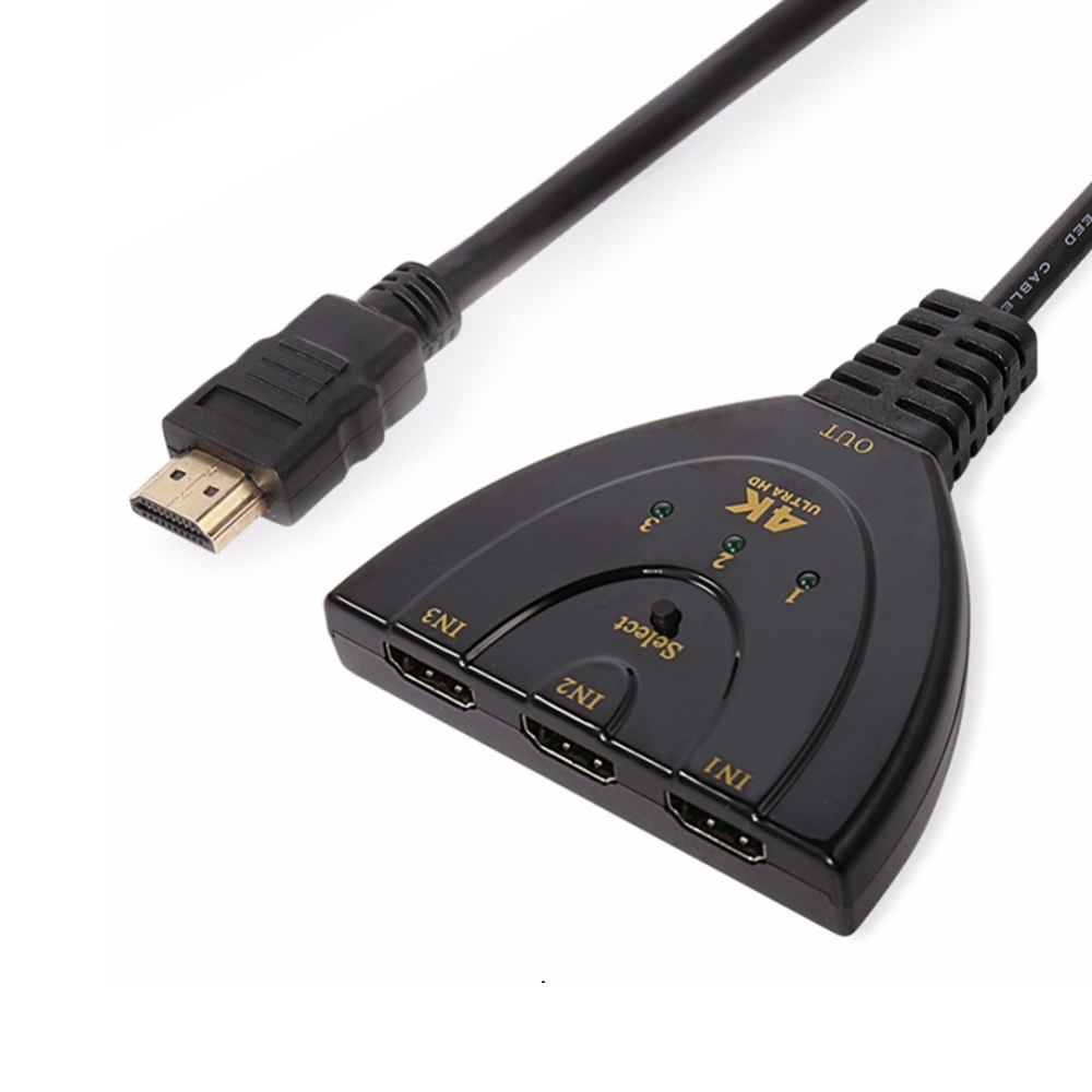 HDMI SWITCH 3-IN-1 PIGTAIL ADAPTER 4K X 2K