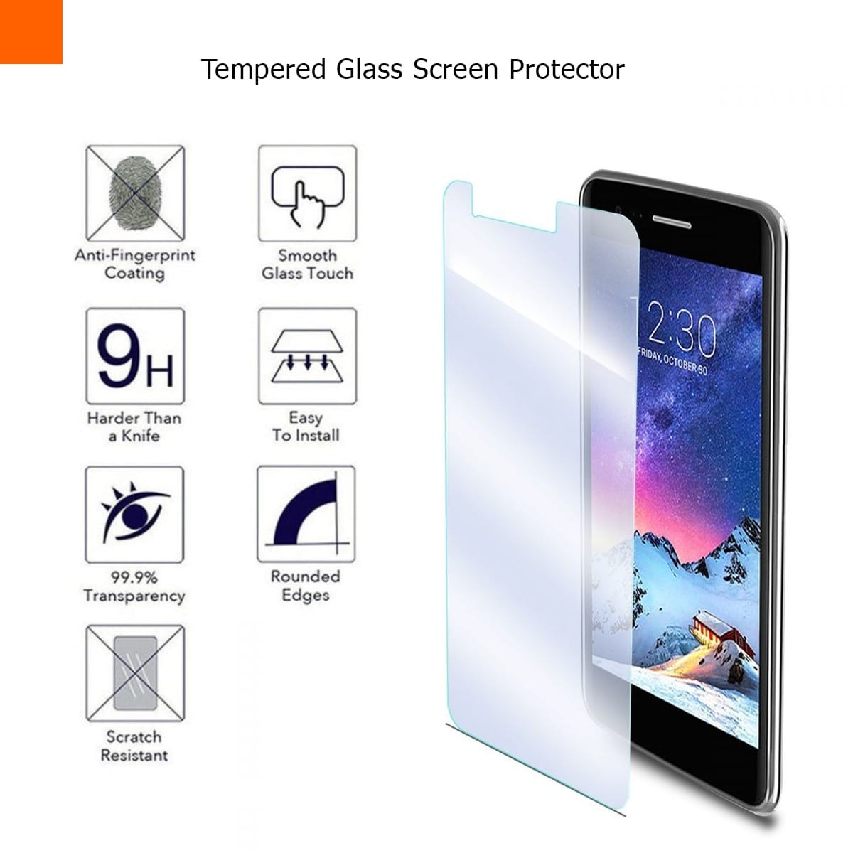 TEMPERED GLASS SCREEN PROTECTOR IPHONE 5 - 5C - 5S - 5SE