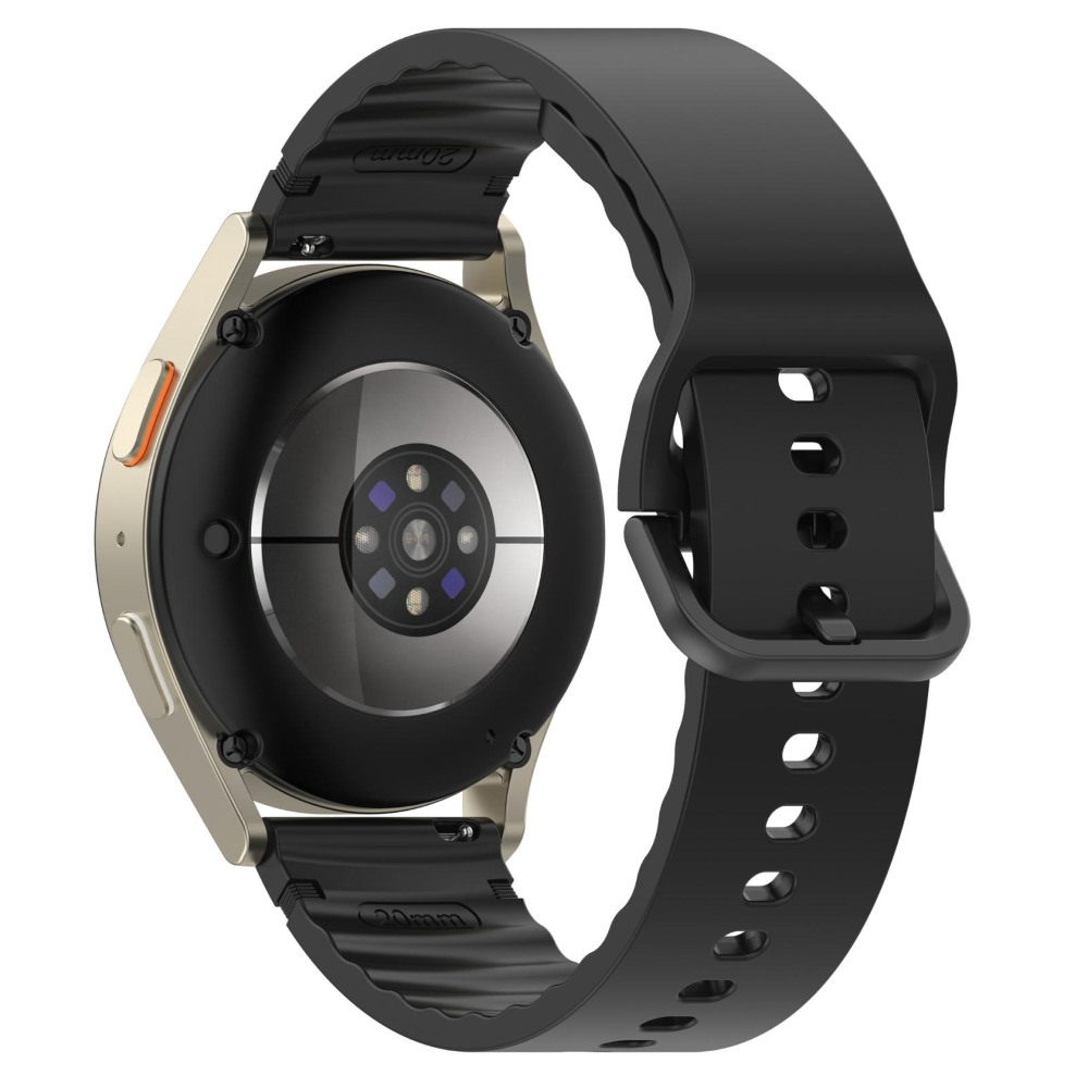 SILICONE WATCH BAND 22MM BLACK